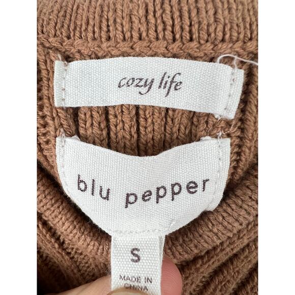 Women's Blu Pepper Knit Sleeveless Top in Brown Small - Picture 4 of 5